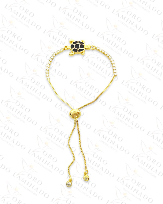 Gold Filled Sea Turtle Adjustable Bracelet R143