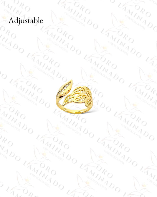 High Quality Adjustable Leaf Ring (Gold Filled) R112