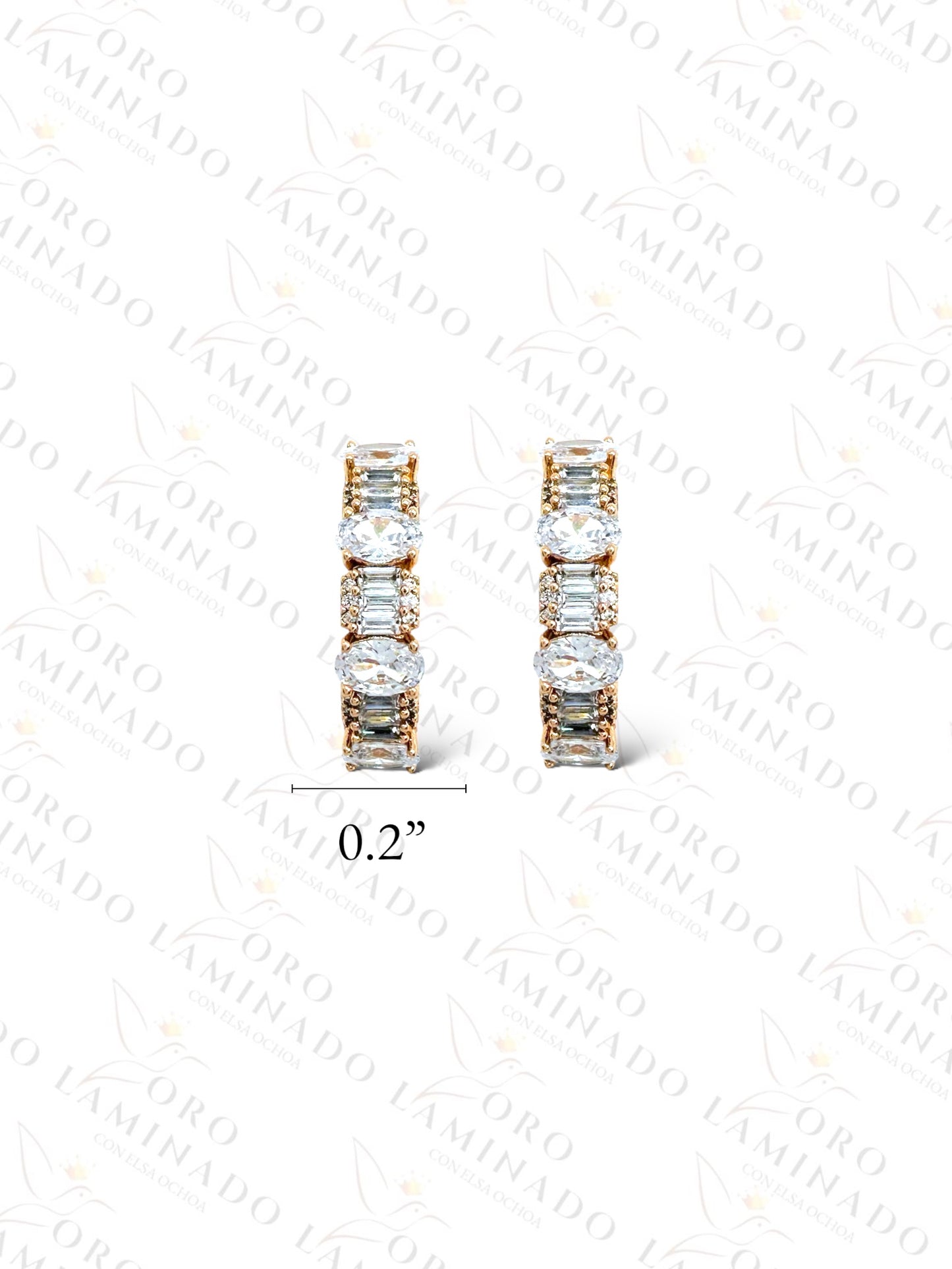 High Quality Cut Glass Hoop Earrings Y256