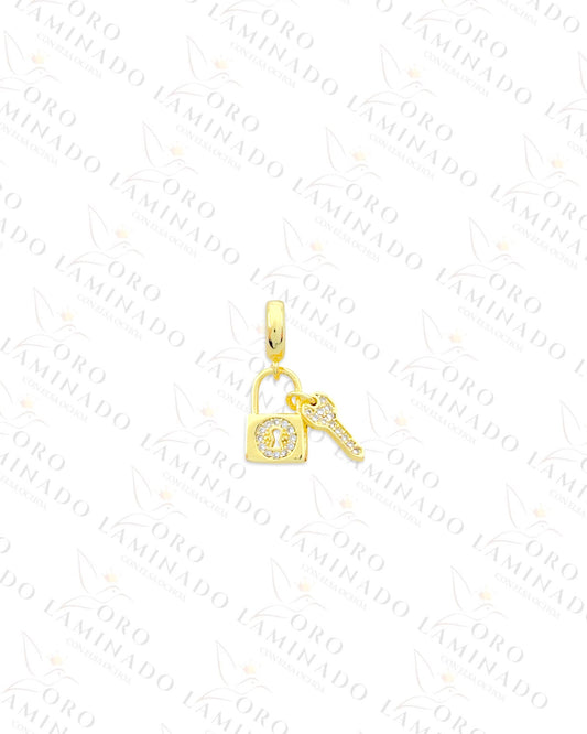 Lock and Key Charm (Gold Filled) R321