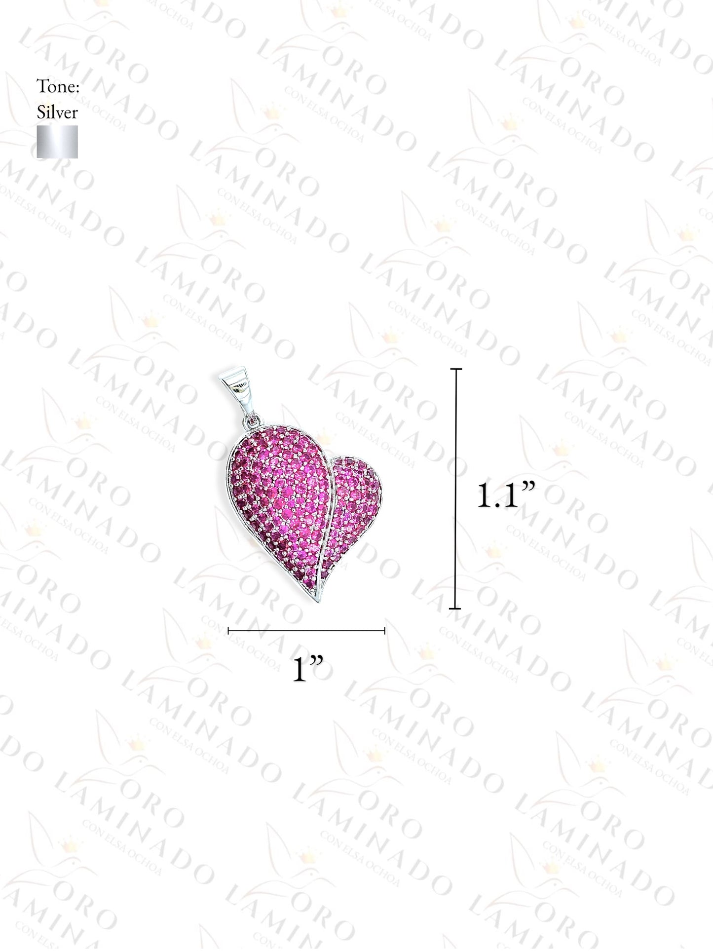 High Quality Pink Diamond Heart Pendant G388