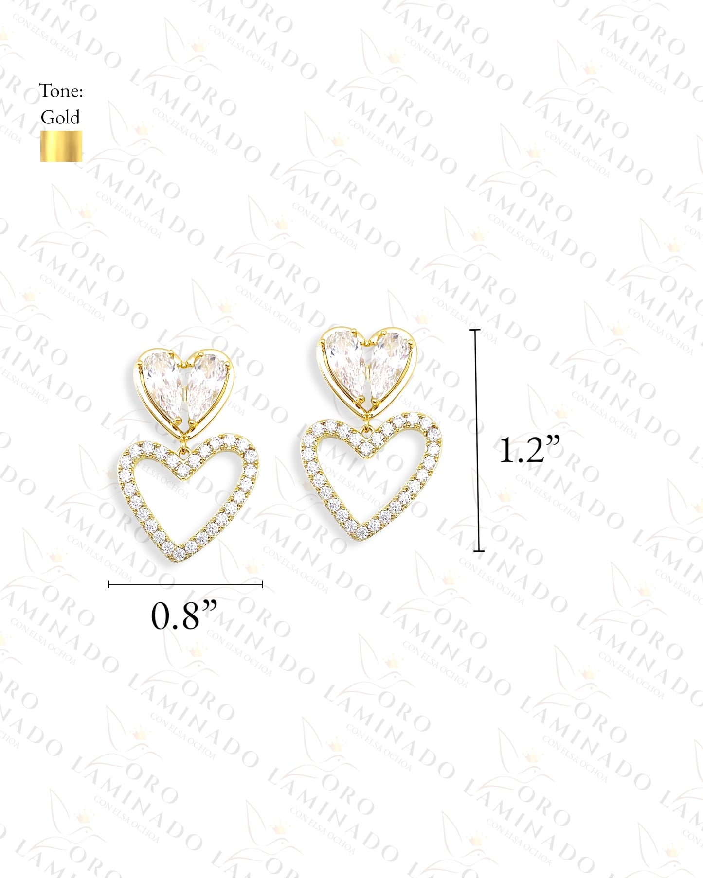 High Quality Double Heart Earrings C88