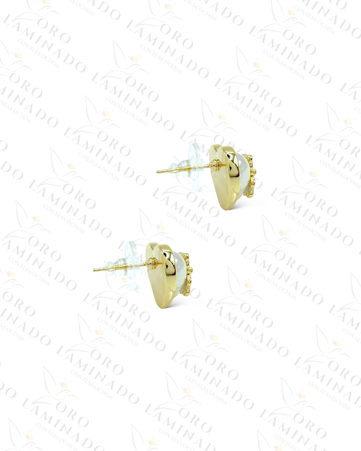 High Quality Irisdescent Heart Earrings R357