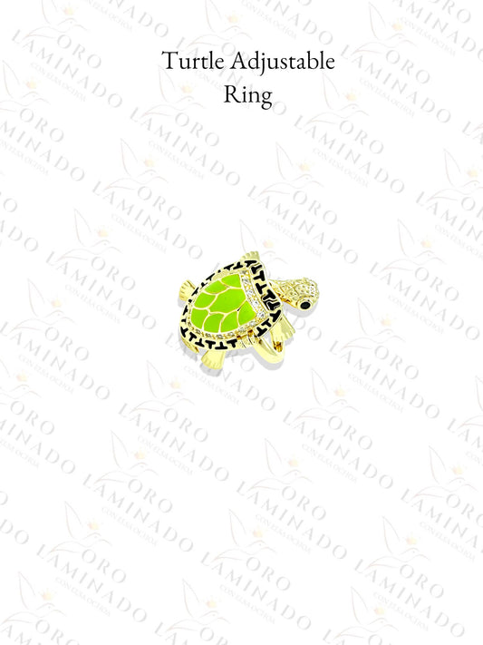 High Quality Turtle Adjustable Locket Ring B365