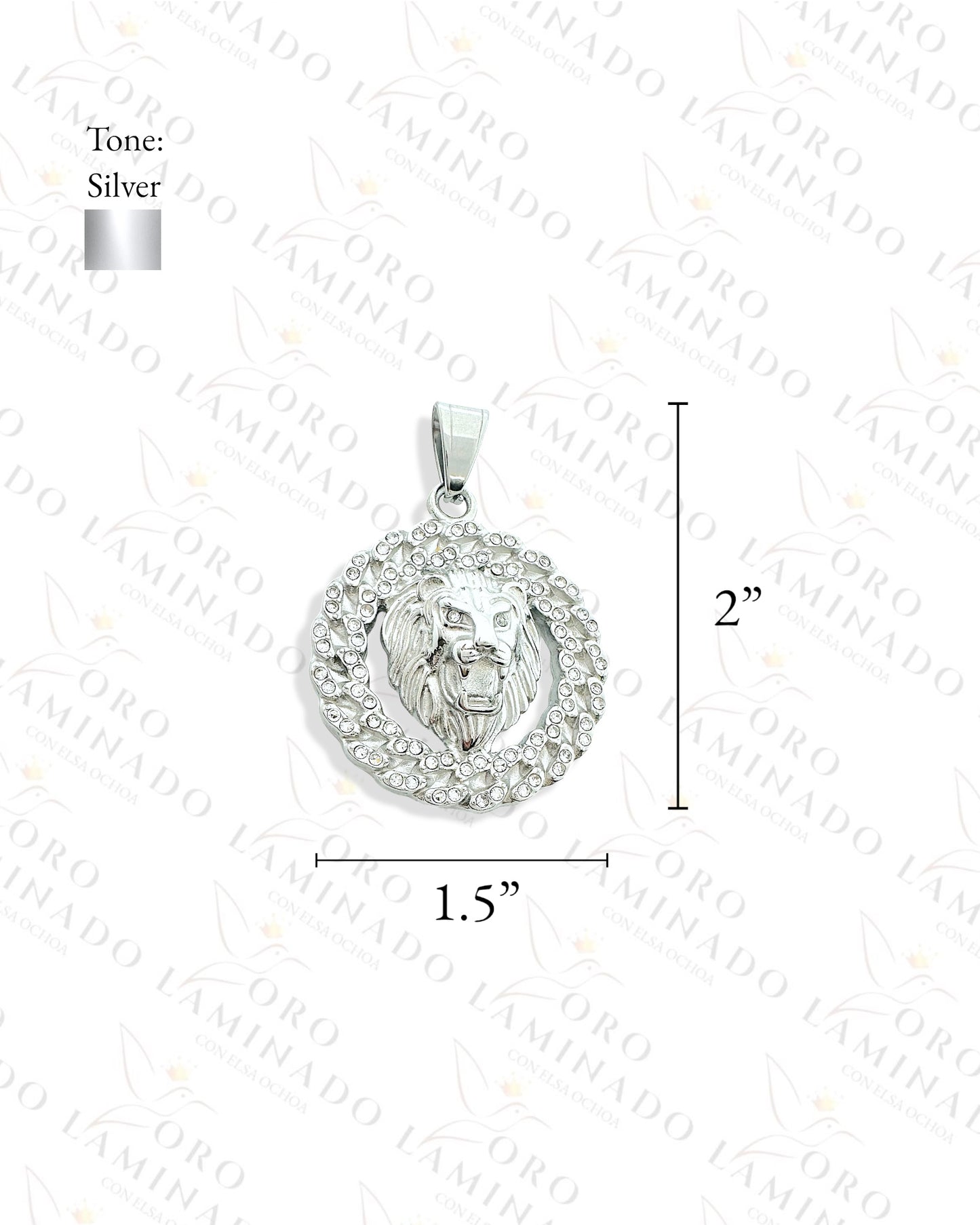 Silver Lion Pendant Y346