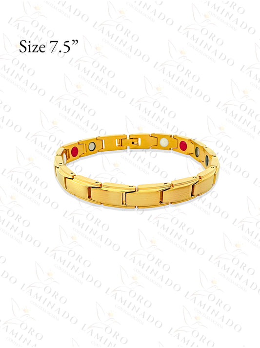 Stainless Steel Magnet Thin Men Bracelet R473