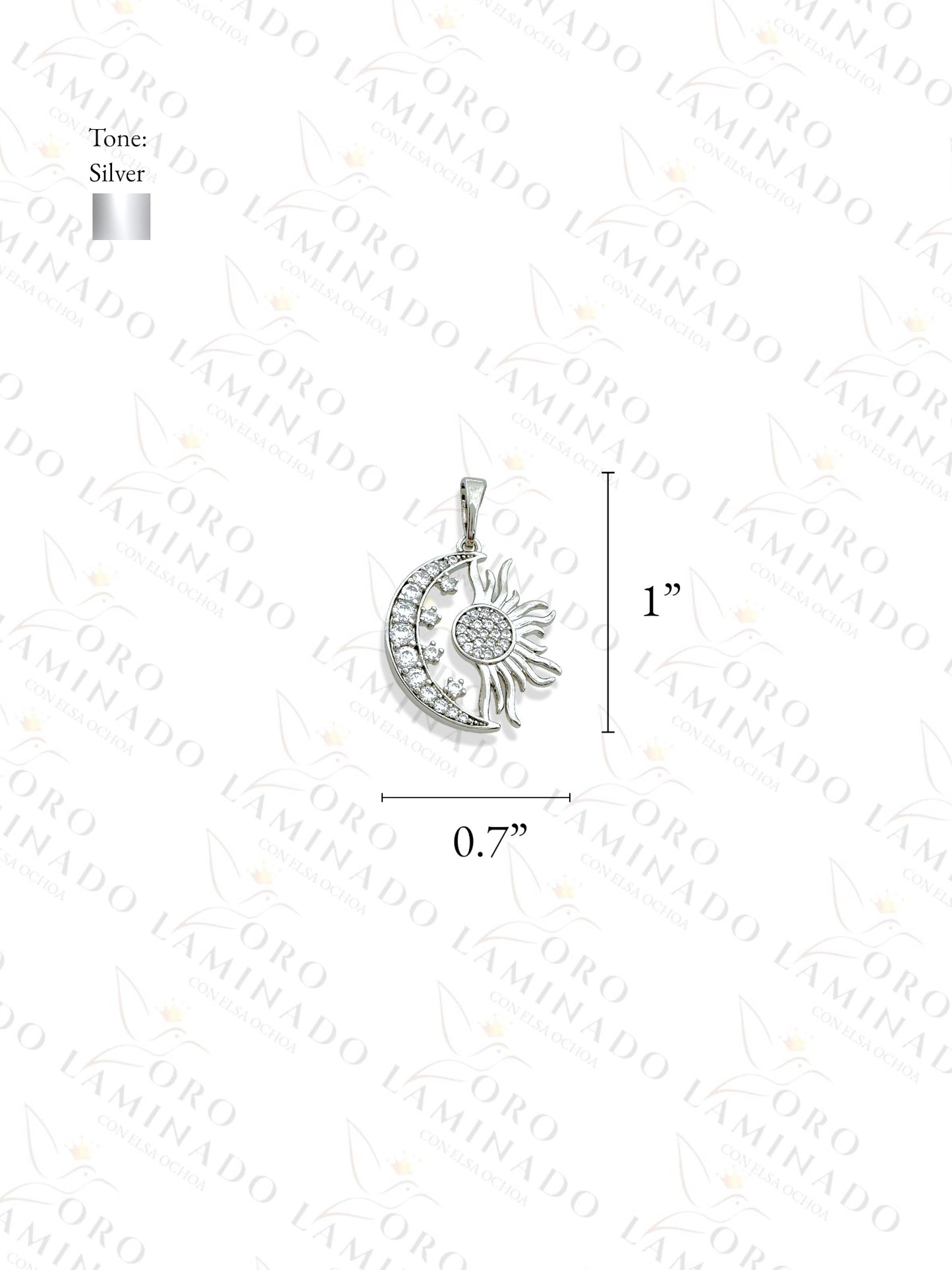 High Quality Silver Moon and Sun Pendant Y336