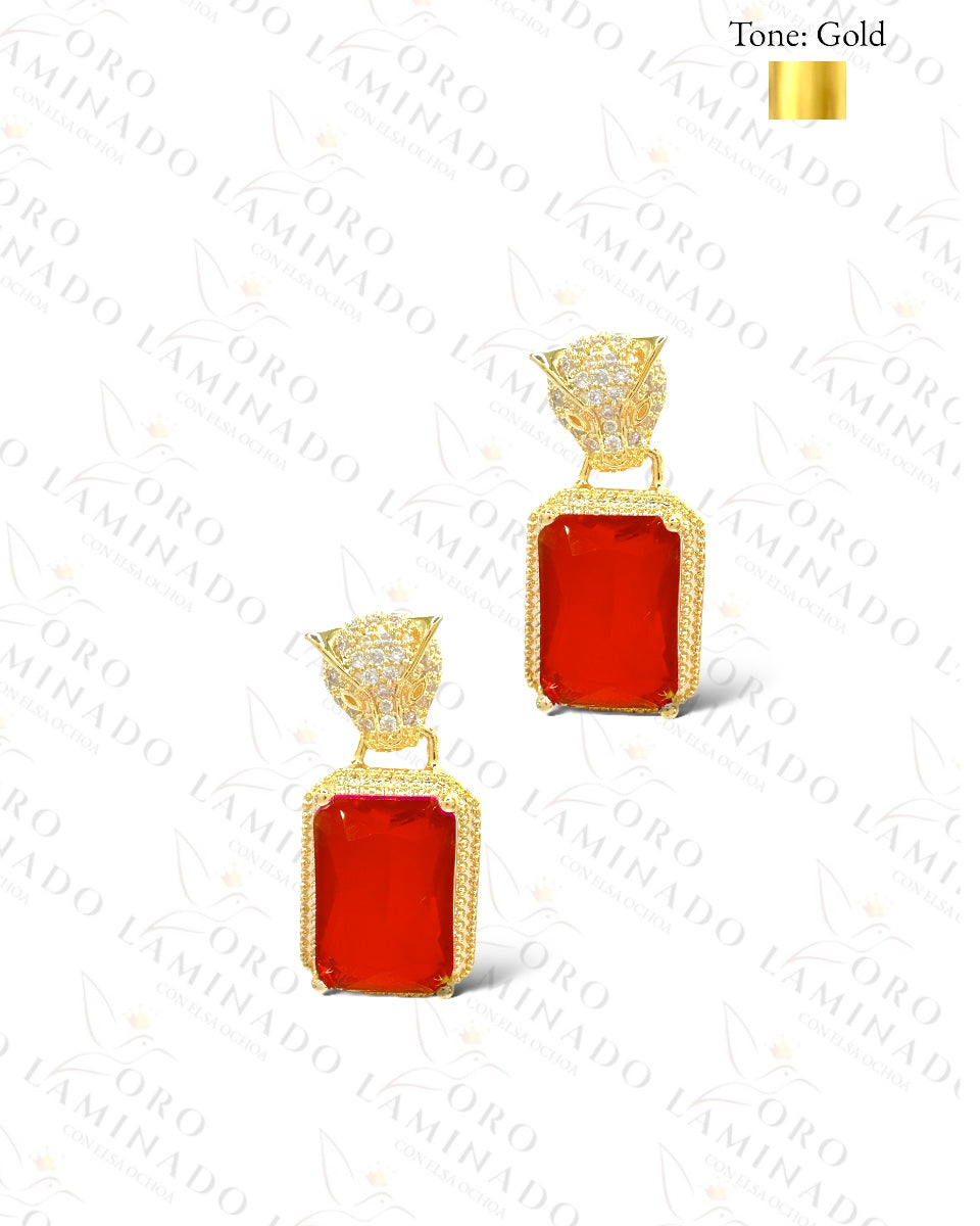 High Quality The Red Cougar Earrings Y106