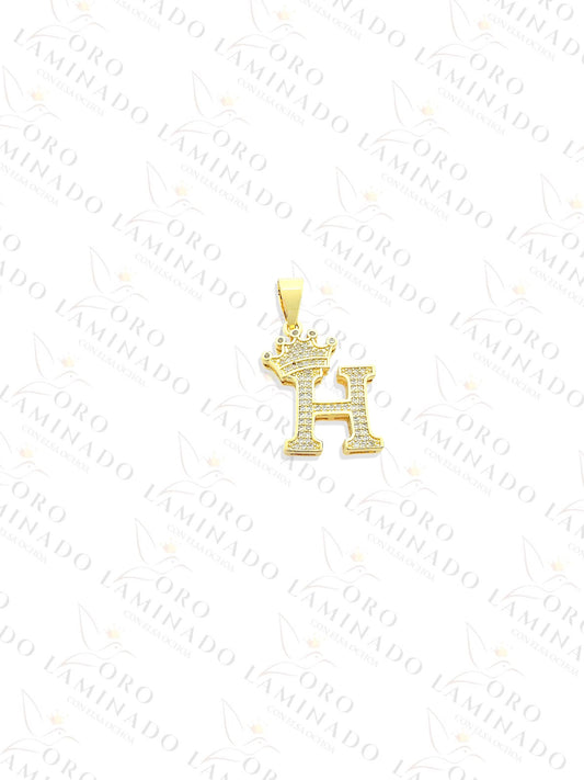 Letter "H" Crown Pendant B160