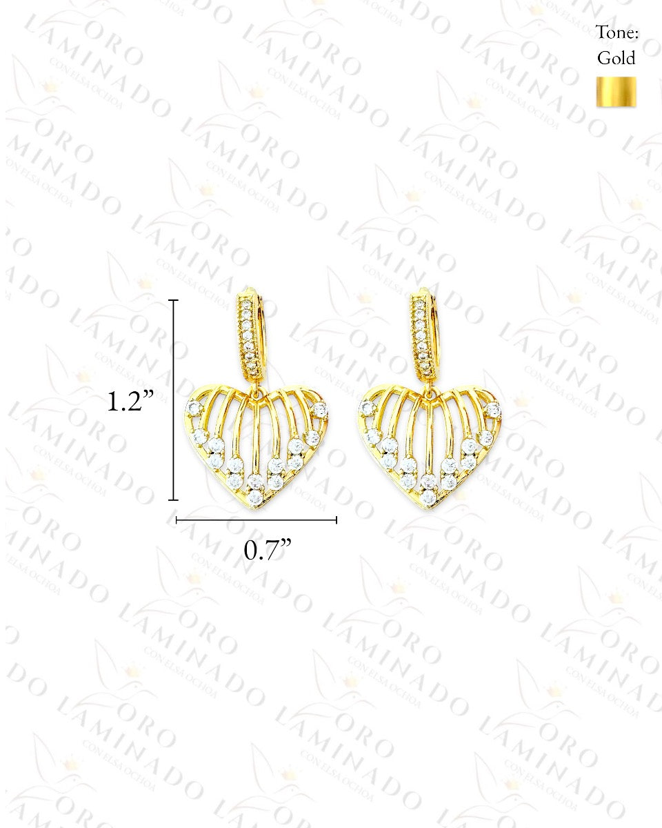 High Quality Heart Hoop Earrings C379