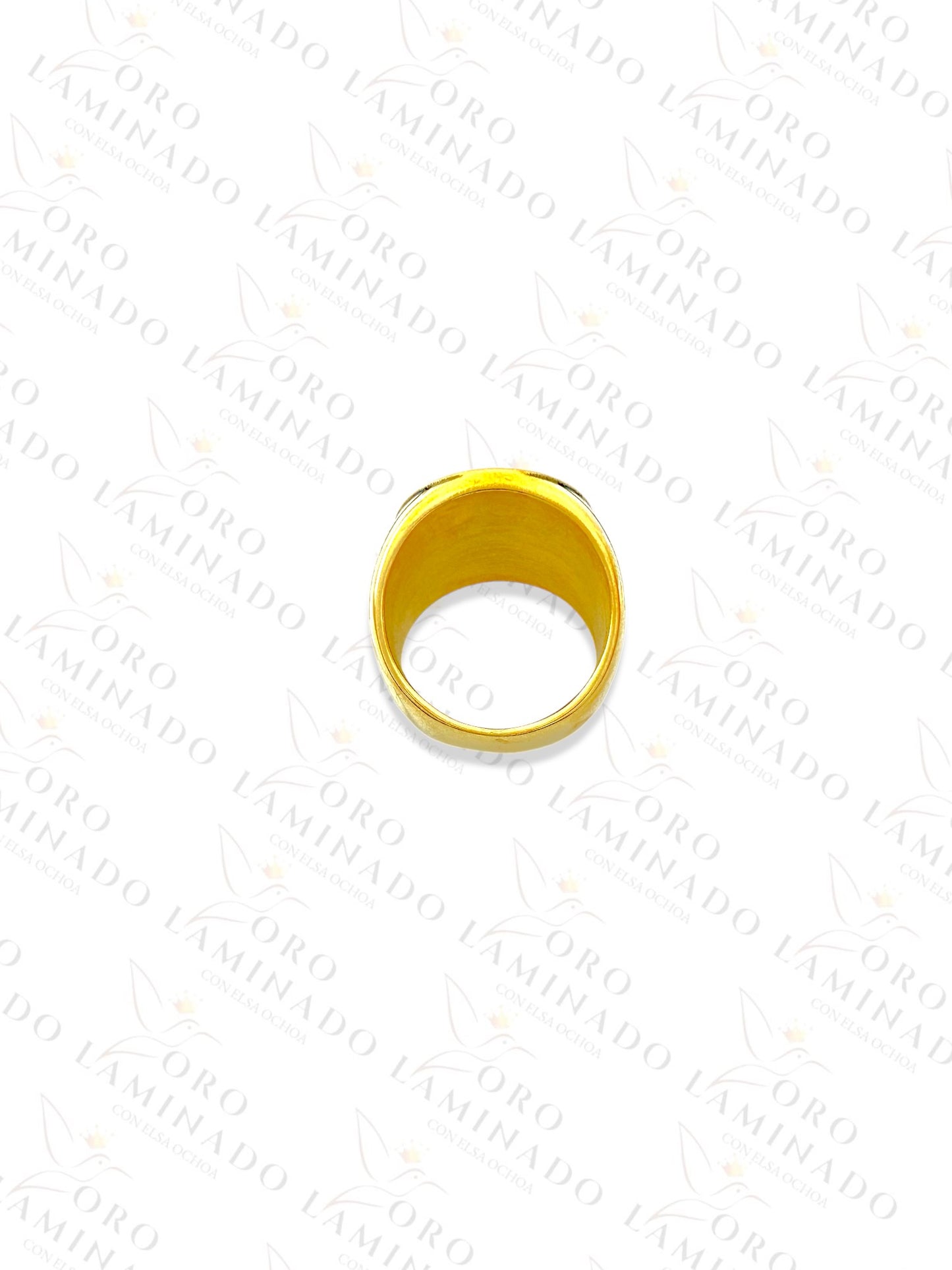 Stainless Steel Saint Benedict Gold Man Ring R300