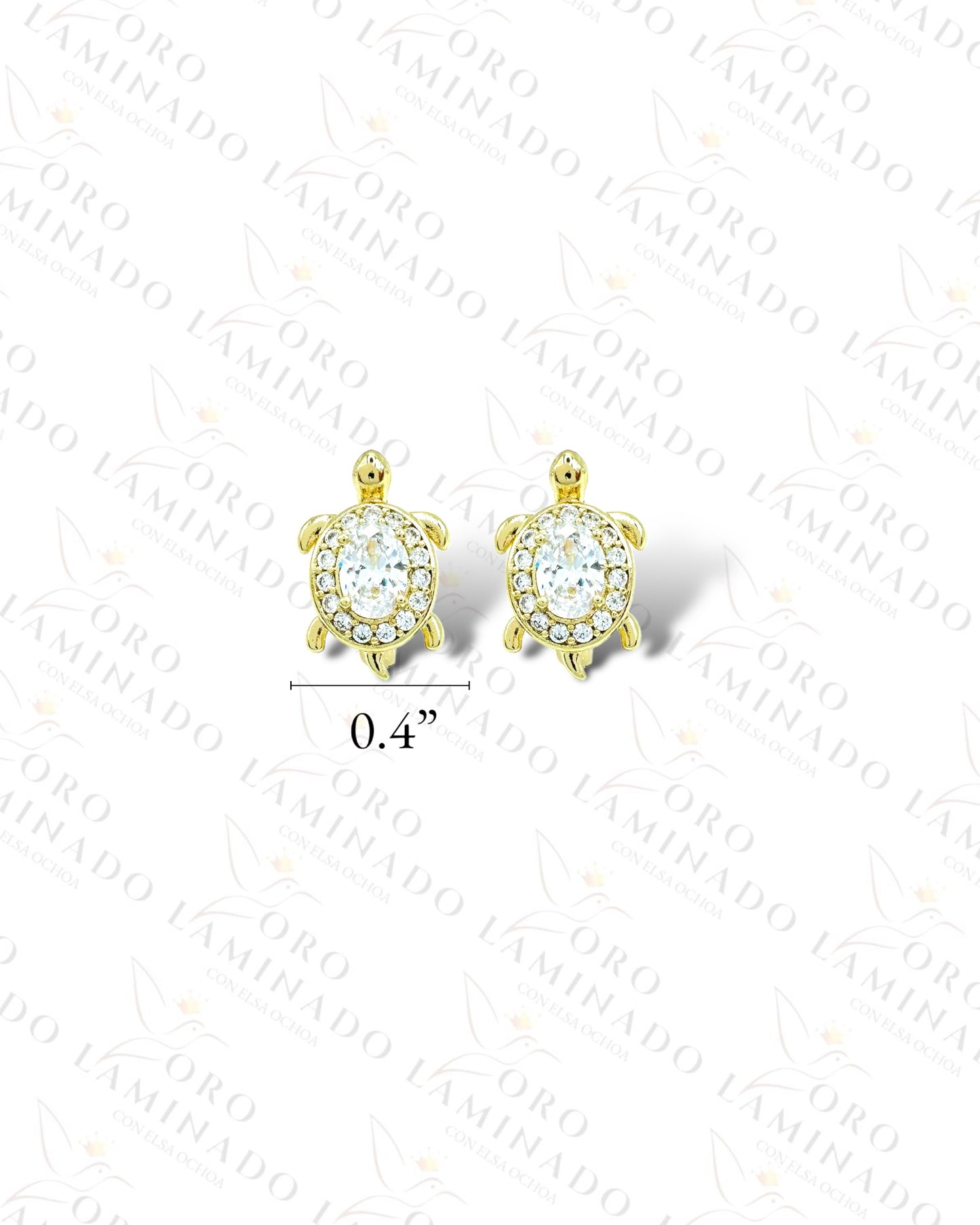 High Quality Crystal Turtle Hoop Earrings Y432