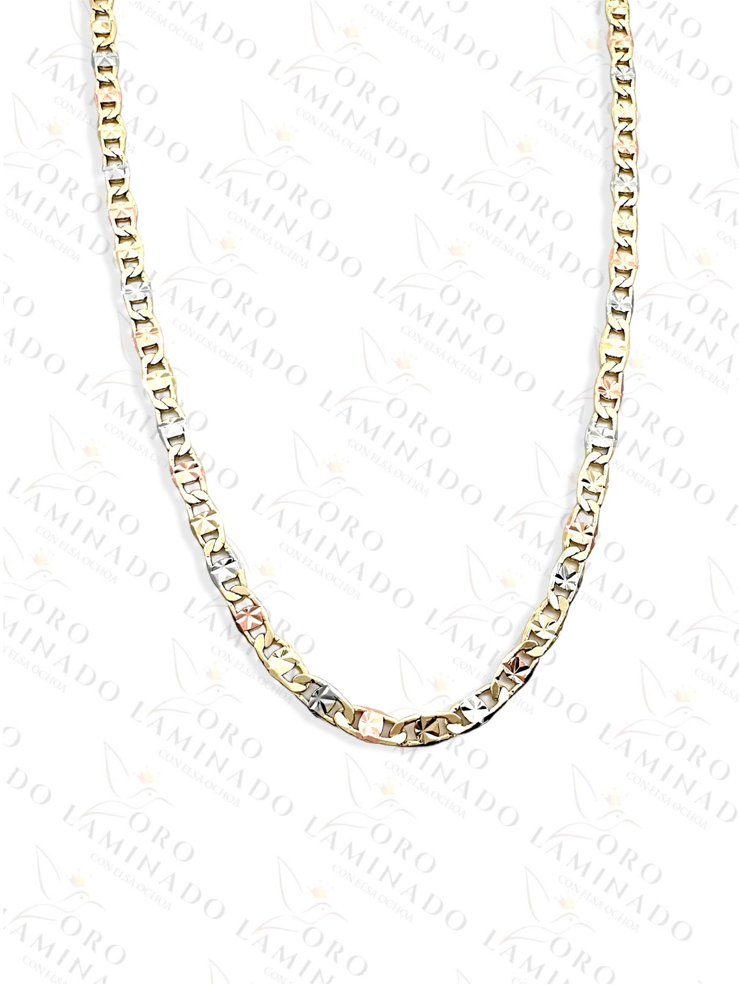 Three Tones Flor Valentino Pack of 6 Chains Size 20" 4mm Y181