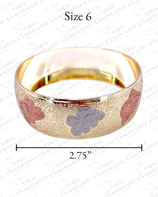 2.75” Three golds Butterfly Bracelet B232