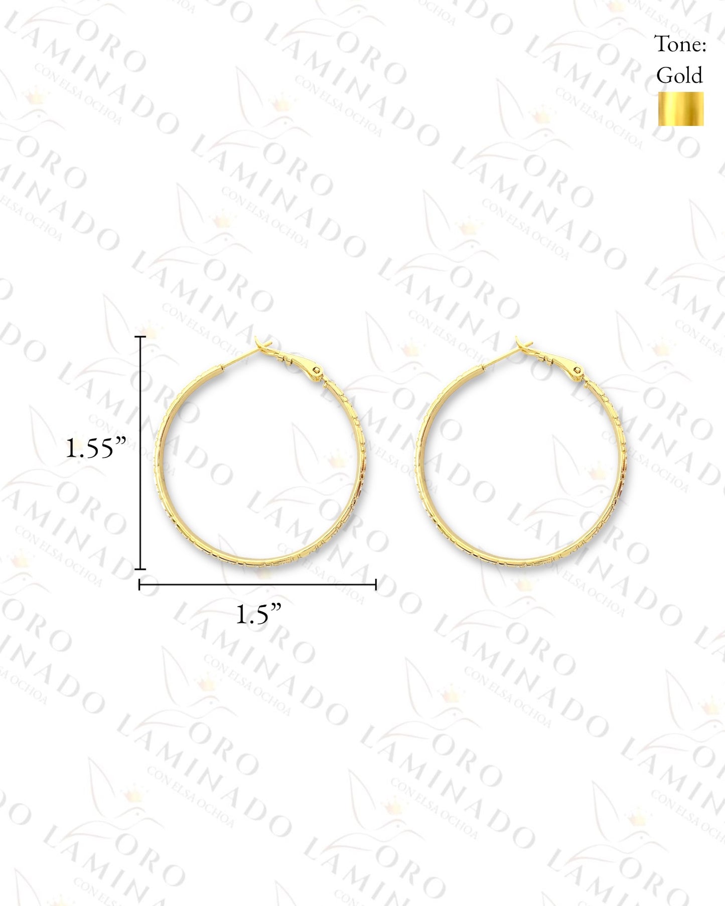 High Quality Medium Plain Hoop Earrings (Gold Filled) R383