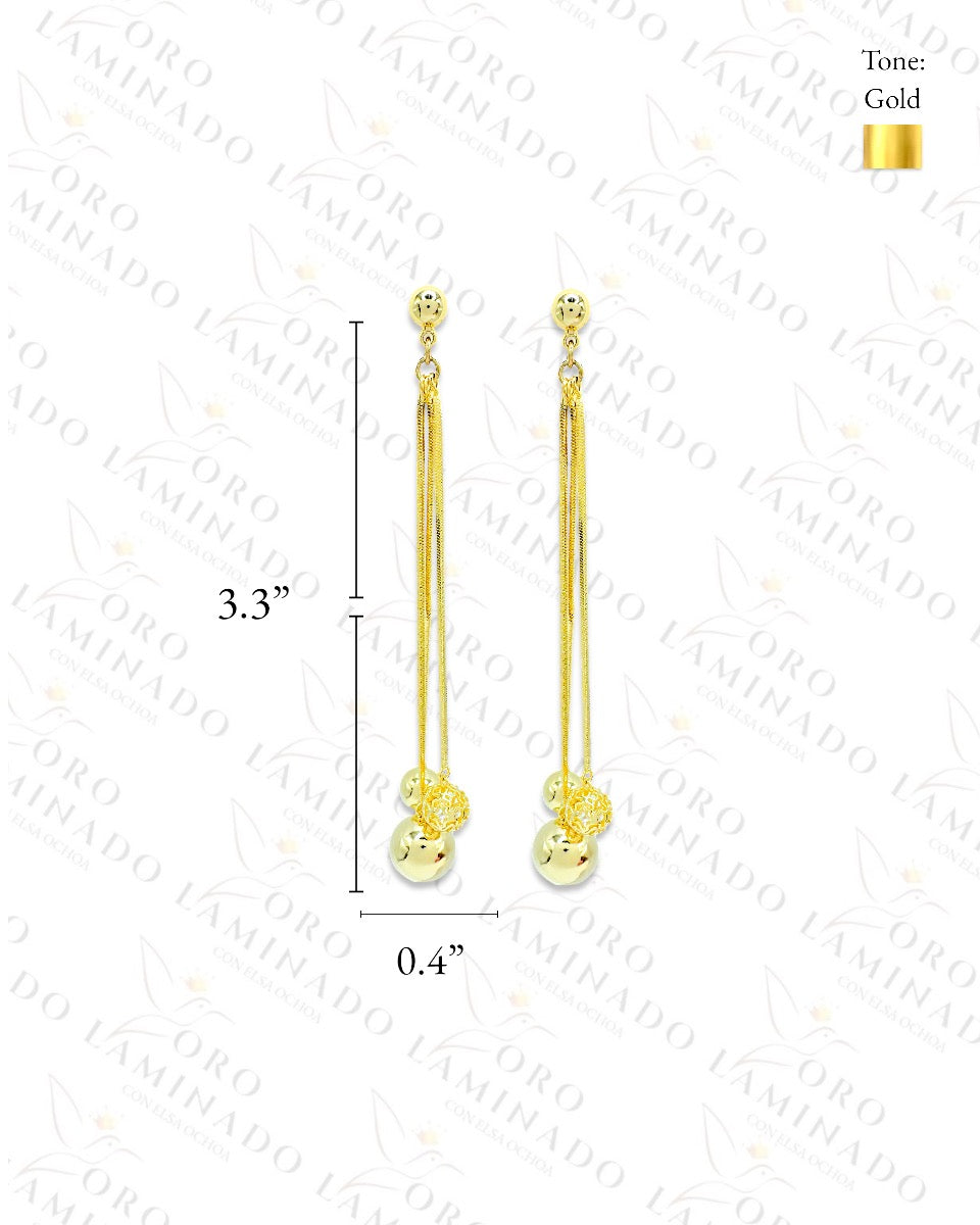 High Quality Gold Long Earrings R385