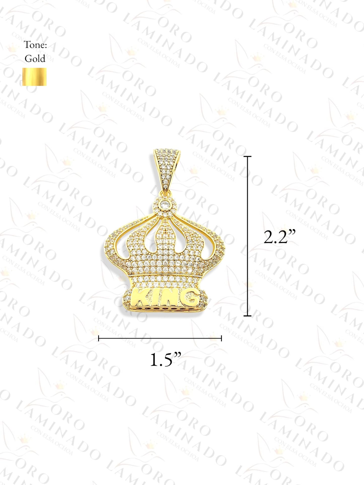 Gold Filled High Quality "King" Crown Pendant Y128