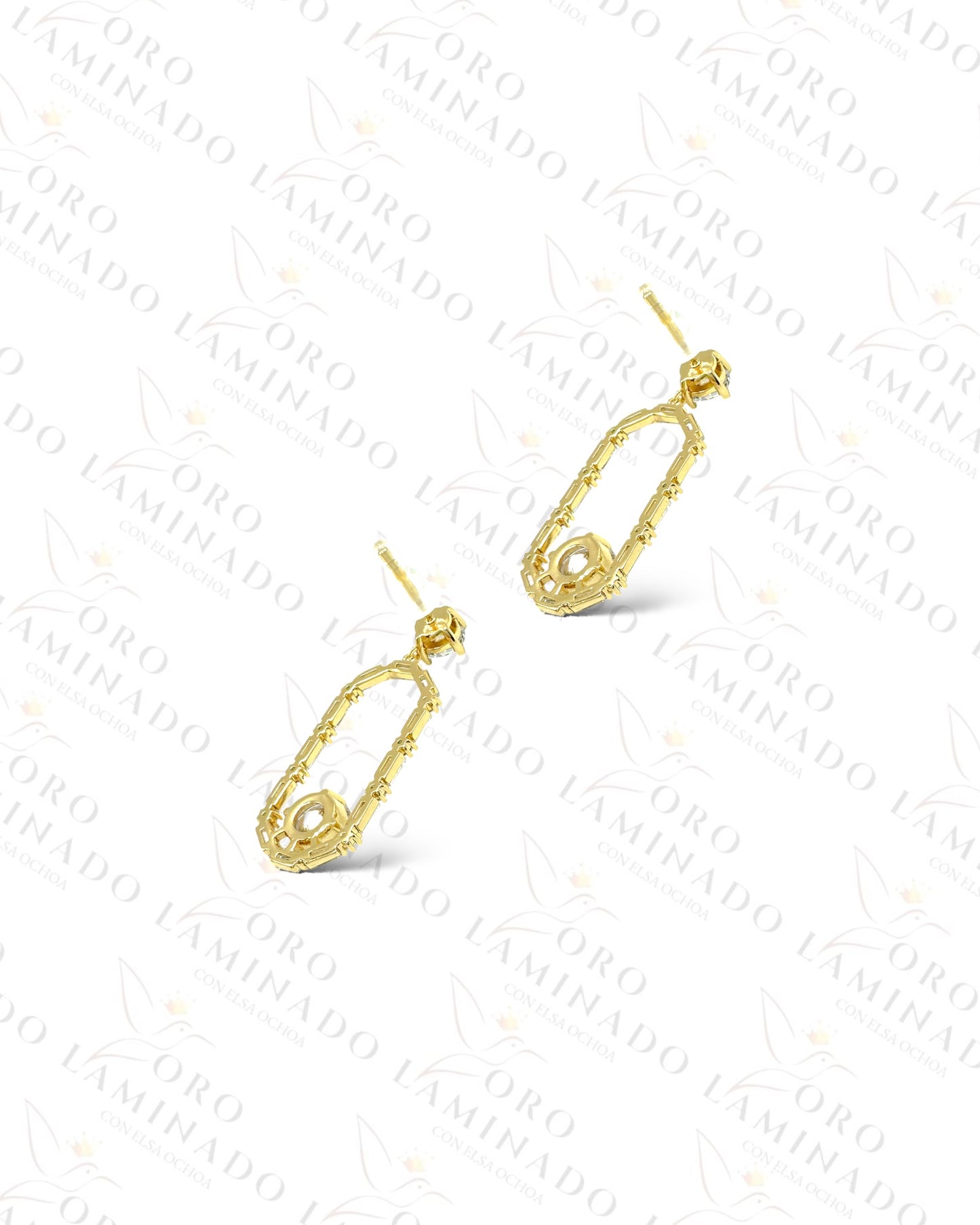 High Quality Long Oval Crystal Earrings G100