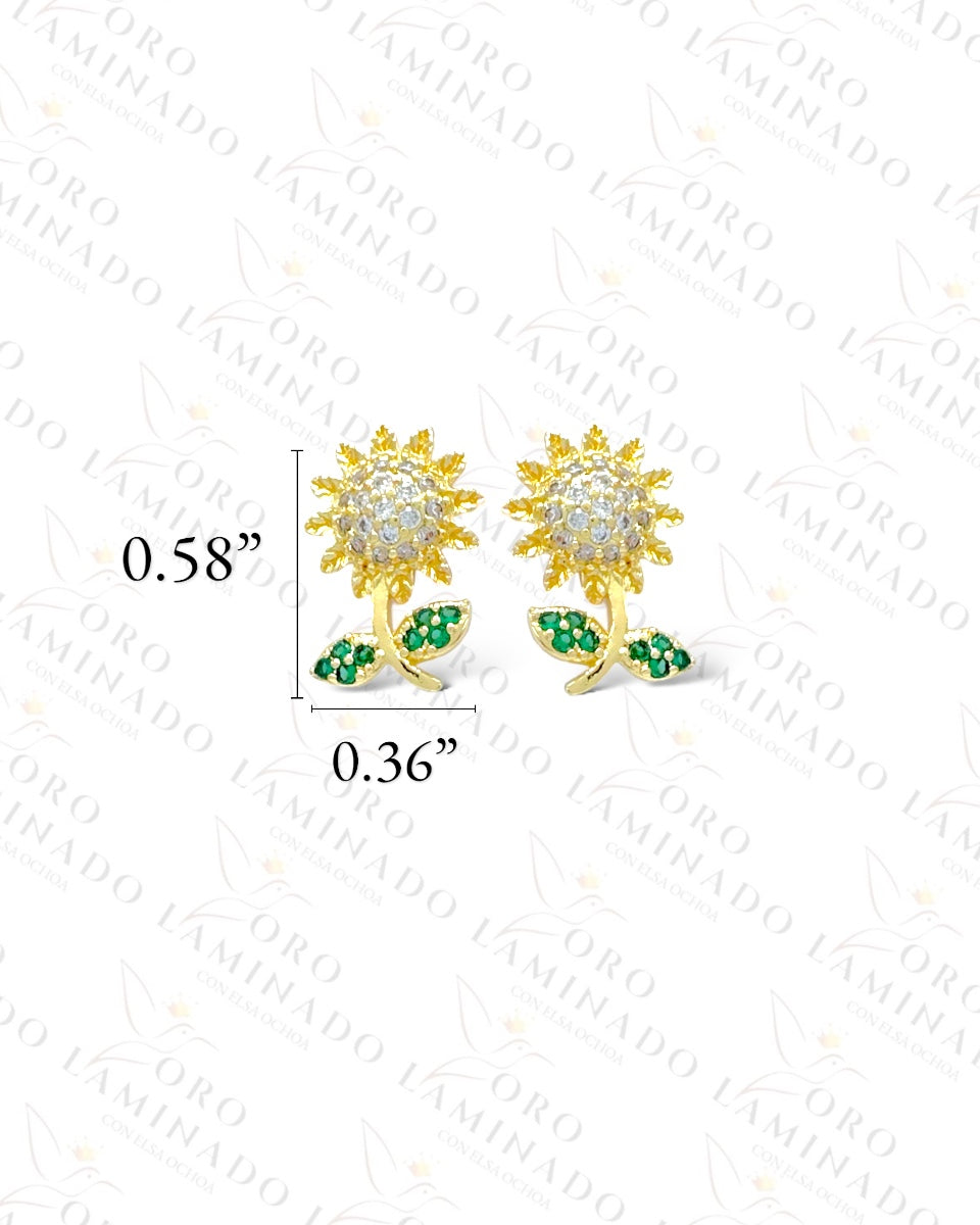 Sunflower Sparkling Earrings R447