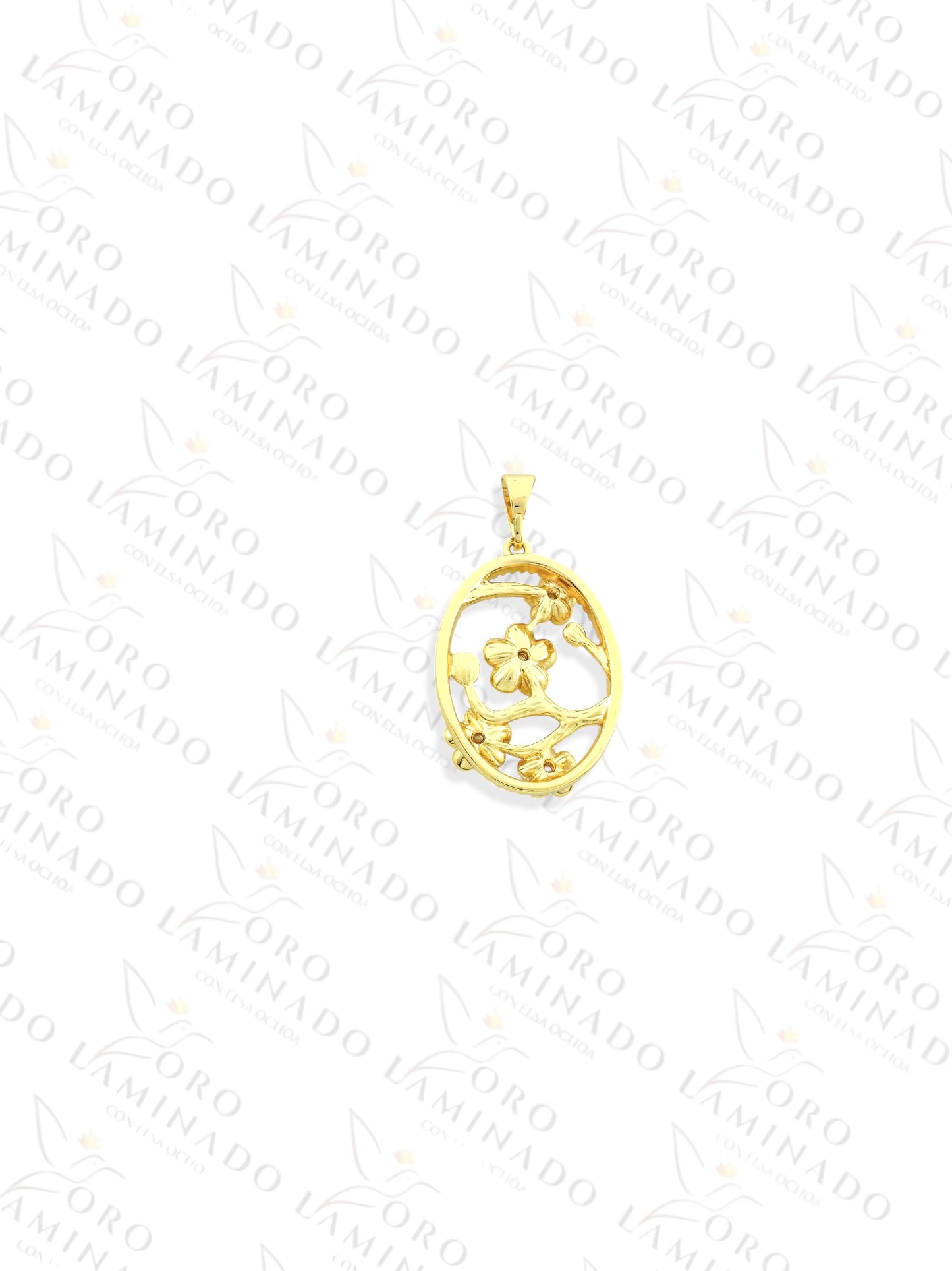 High Quality Oval Flower Pendant Y430