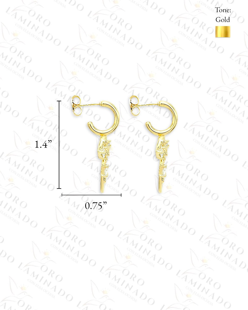 High Quality Golden Bow Earrings G407