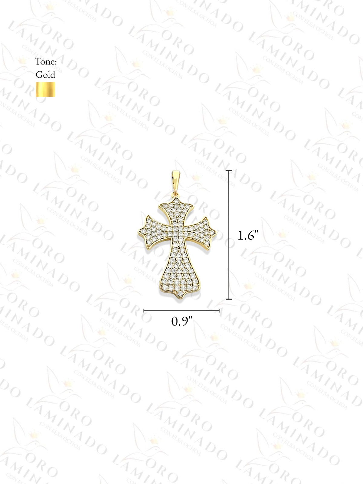 Gold Filled High Quality Cross Pendant With Diamonds C204