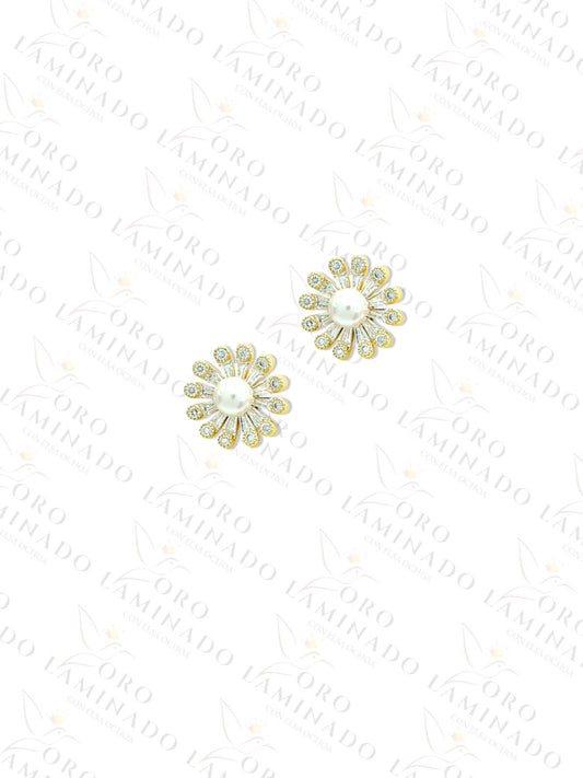 High Quality Glass Flower Earrings C99