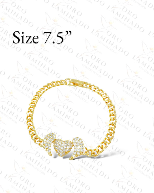 Winged Heart Bracelet R389