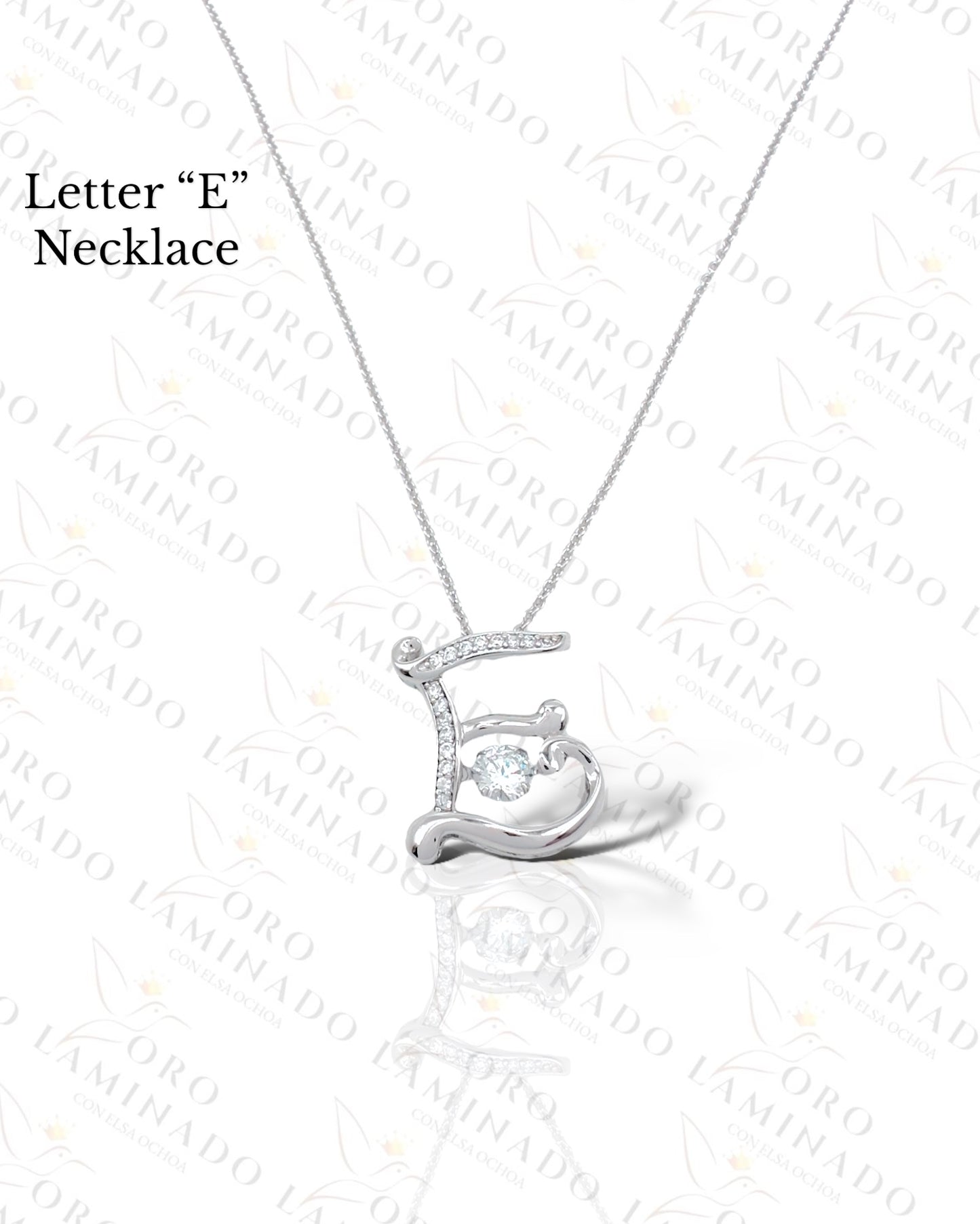 High Quality Silver Letter ‘E’ Necklace Y177