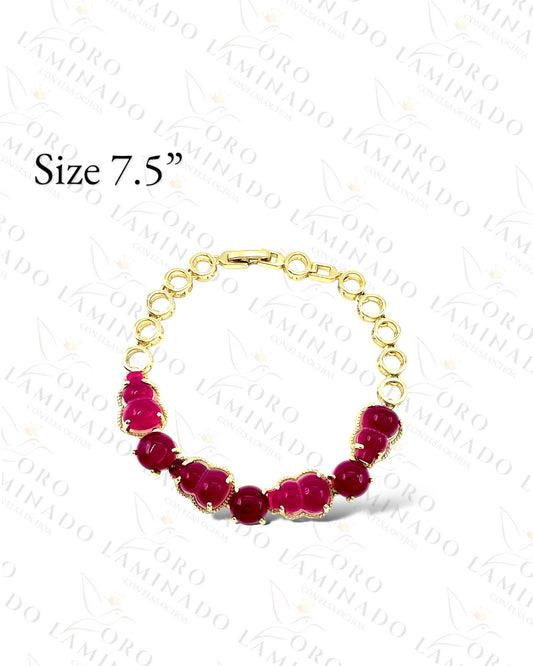 High Quality Golden and Red Bracelet B389