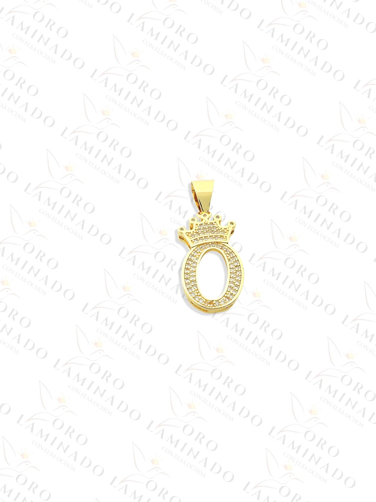 Letter "O" Crown Pendant B169