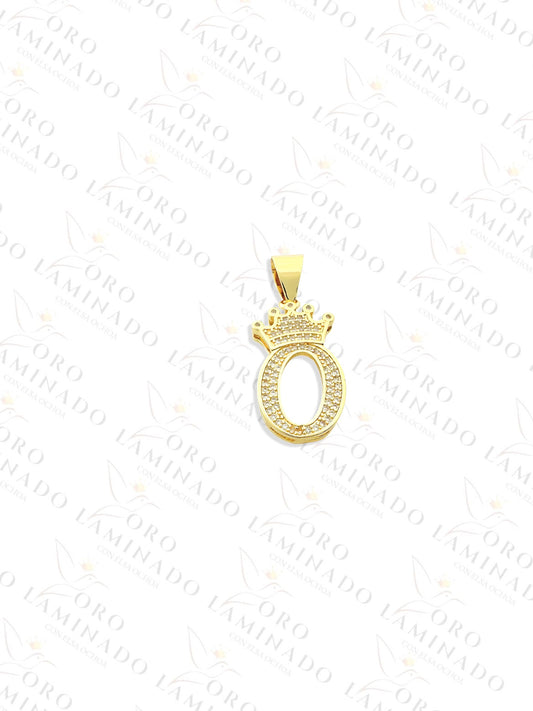 Letter "O" Crown Pendant B169