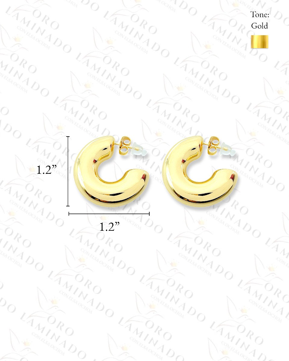 High Quality Chunky C-Shape Earrings  B468