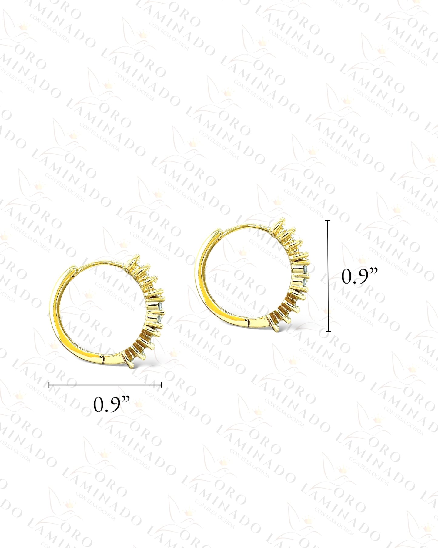 High Quality Diamond Hoop Earrings C263