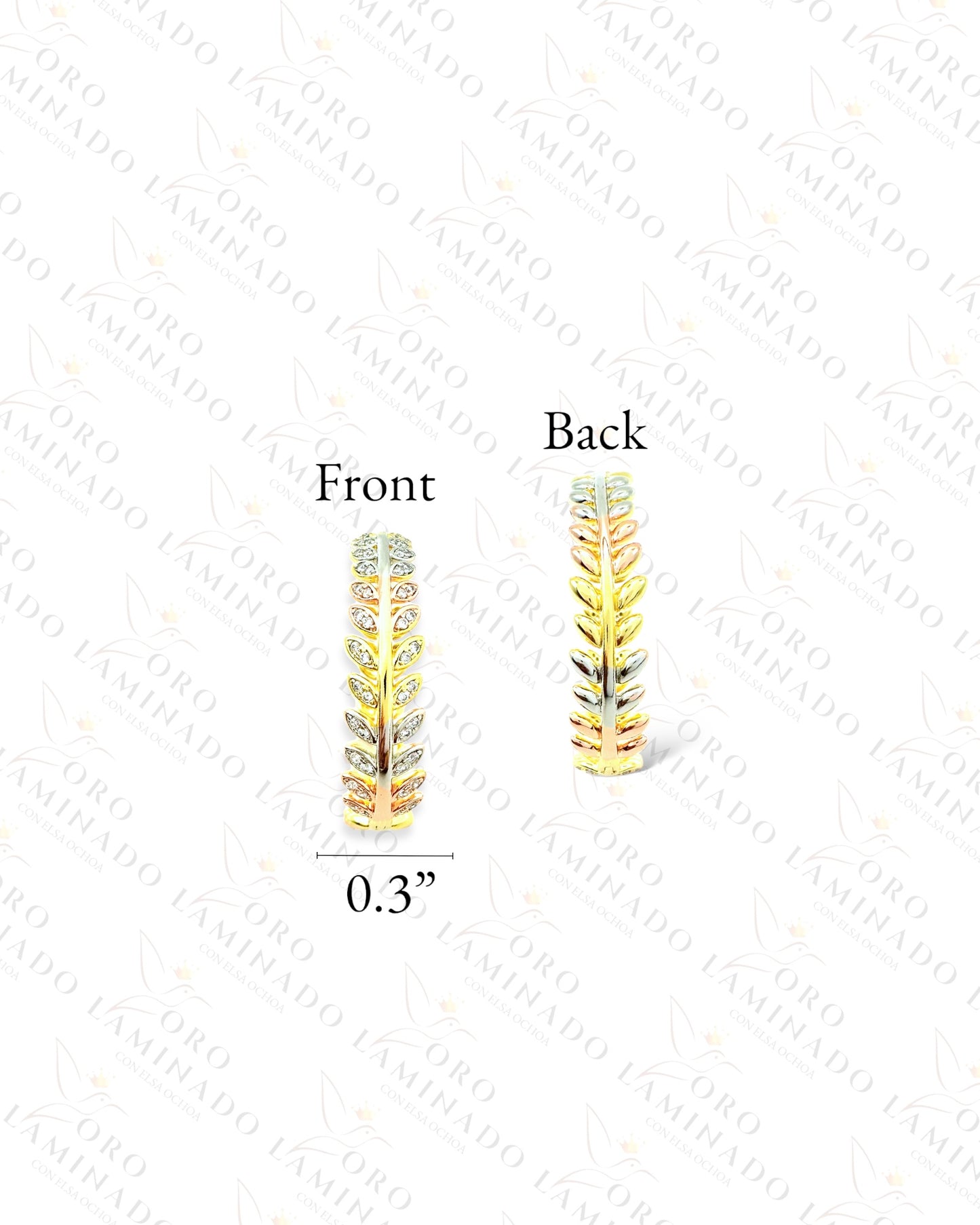 High Quality Three Tones Hoop Earrings C411