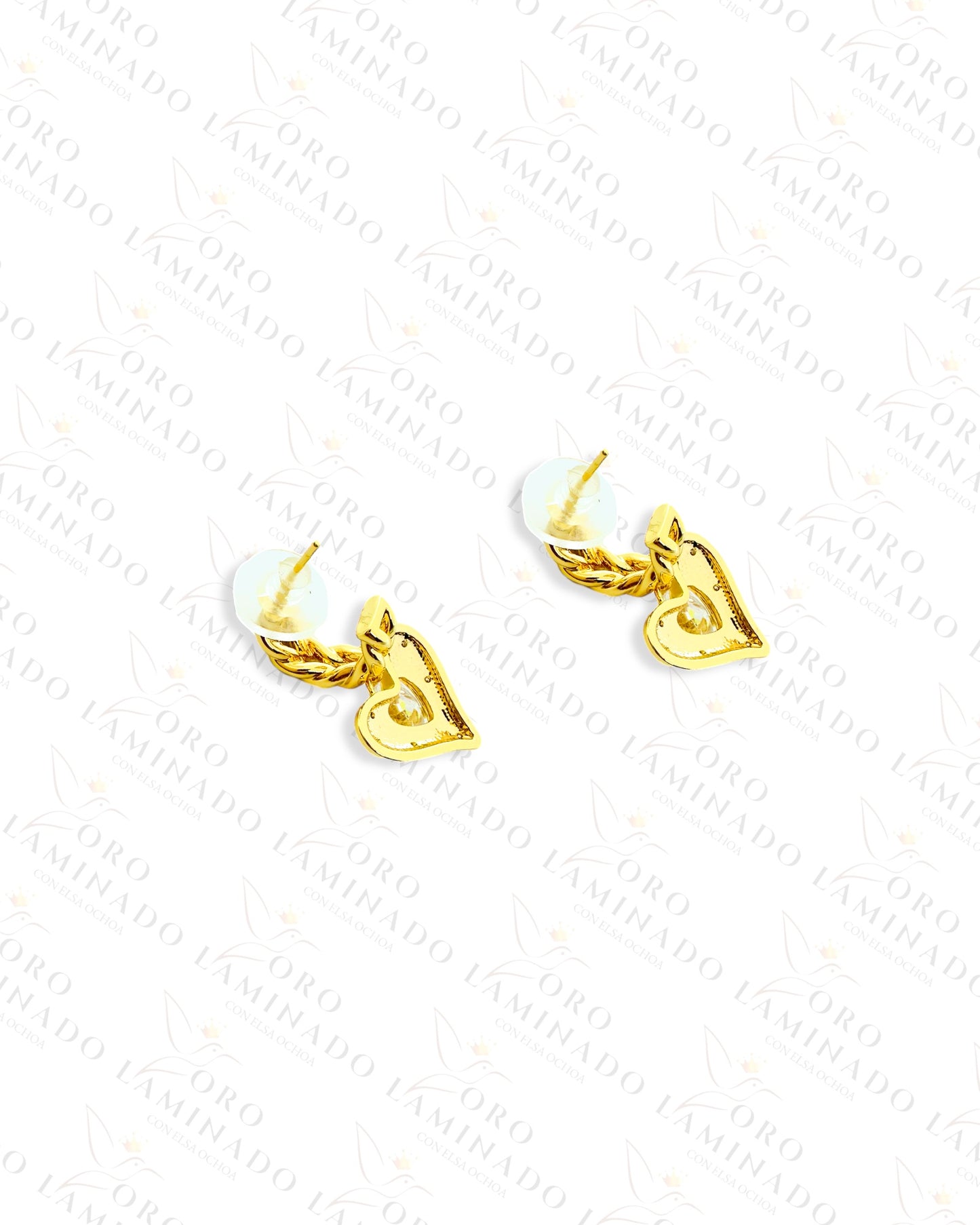 High Quality Heart Diamond Earrings C375