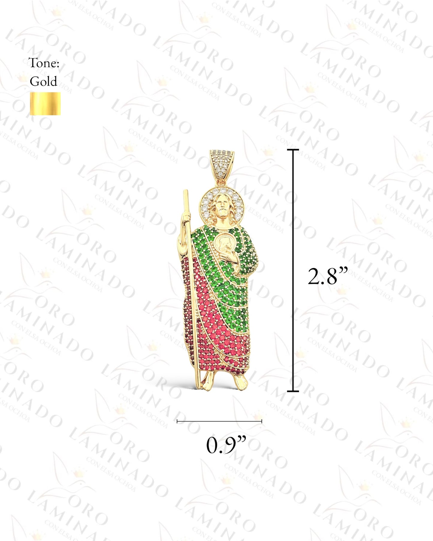 Gold Filled High Quality Saint Jude Color Pendant R253