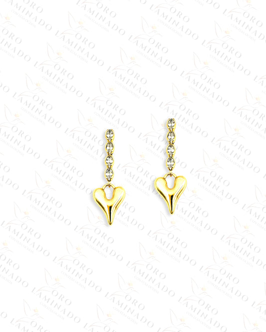 High Quality Long Heart Earrings C374