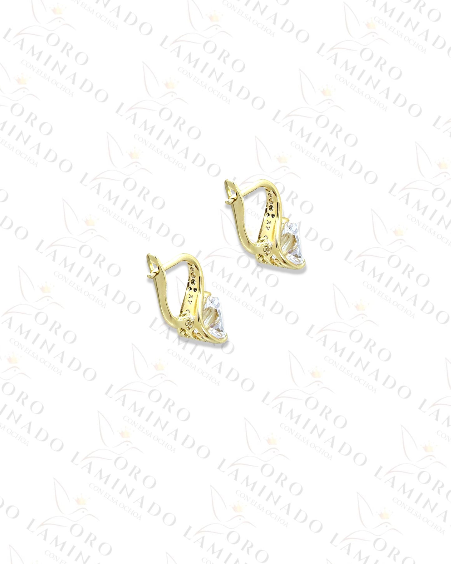 High Quality Clear Stone Hoop Earrings Y11