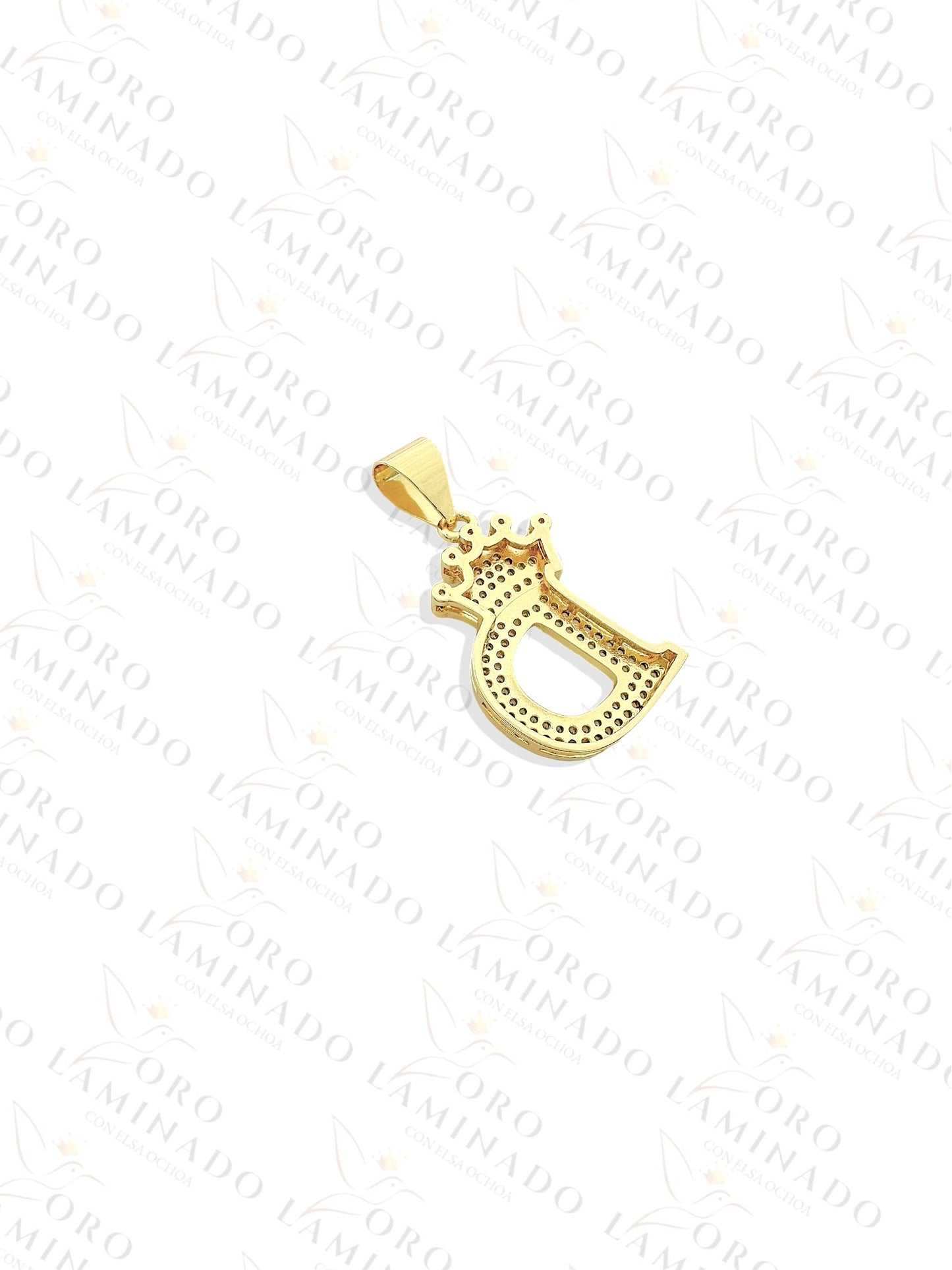 Gold Filled Letter "D" Crown Pendant Y120