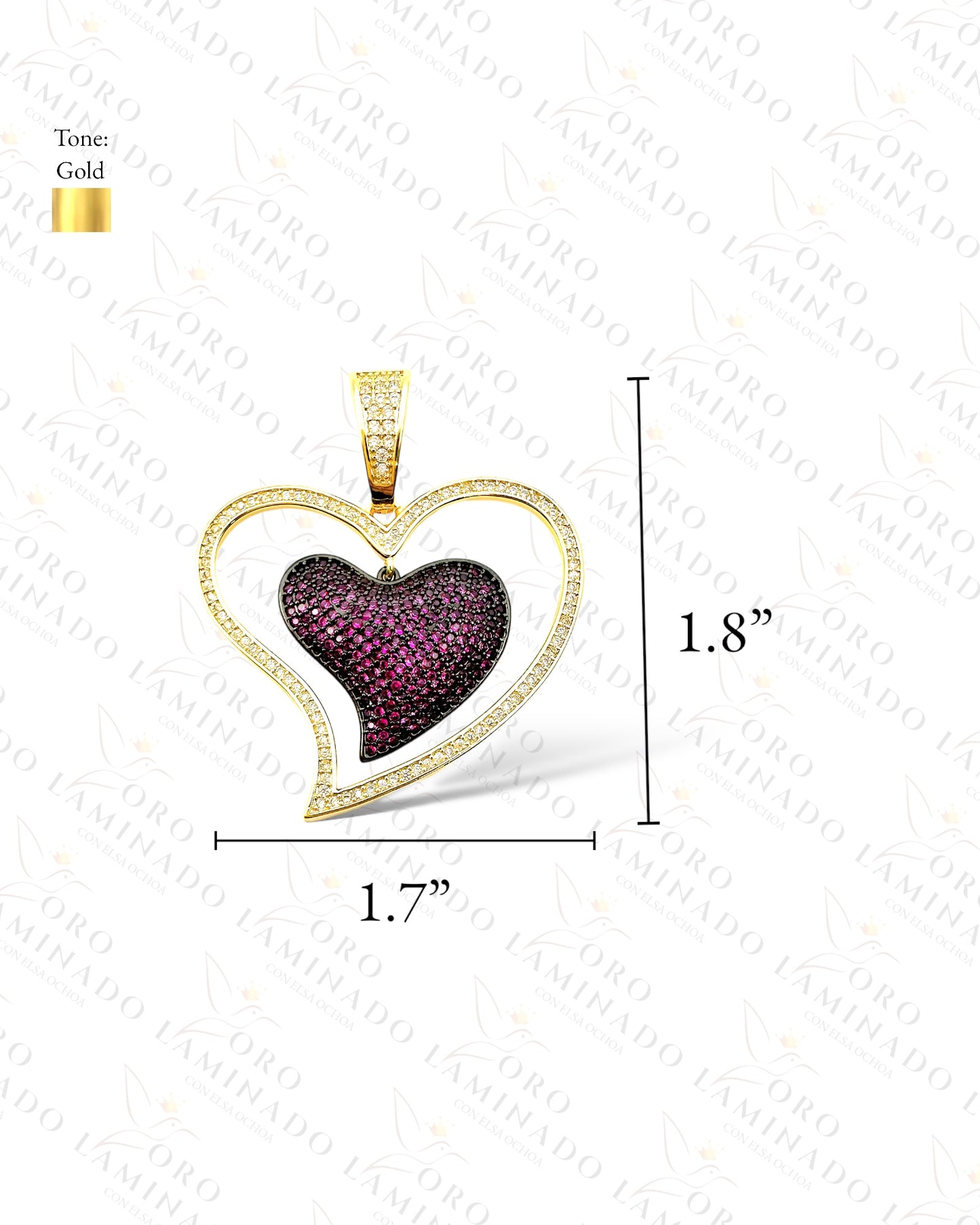 Double Heart Pendant R104