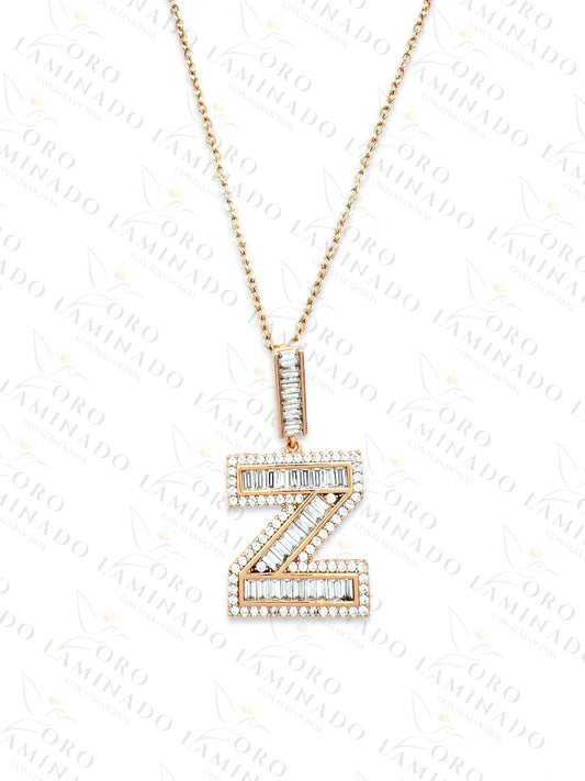 High Quality Letter Z Glass Necklace B216