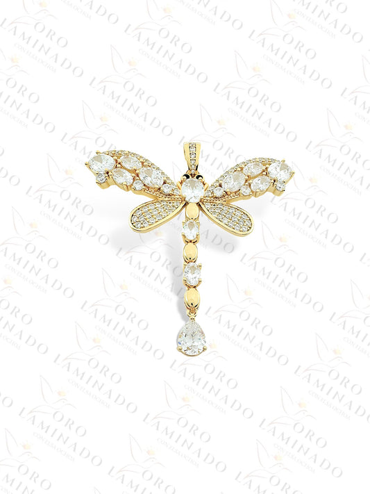 High Quality Dragonfly Diamond Pendant B241