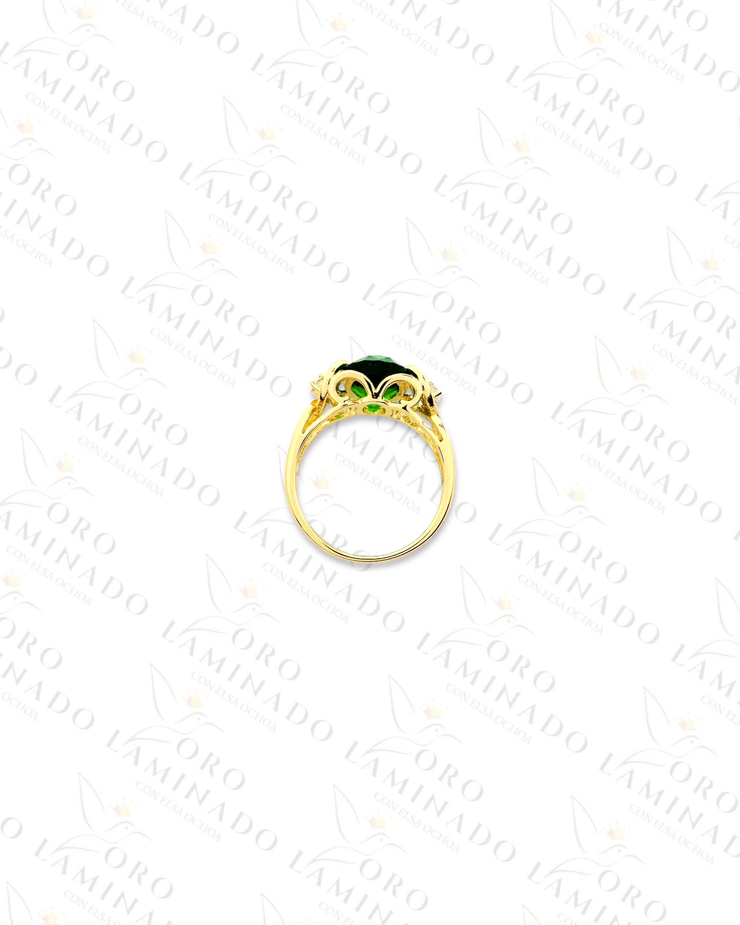 Gold Filled Green Crystal Stone Ring C238