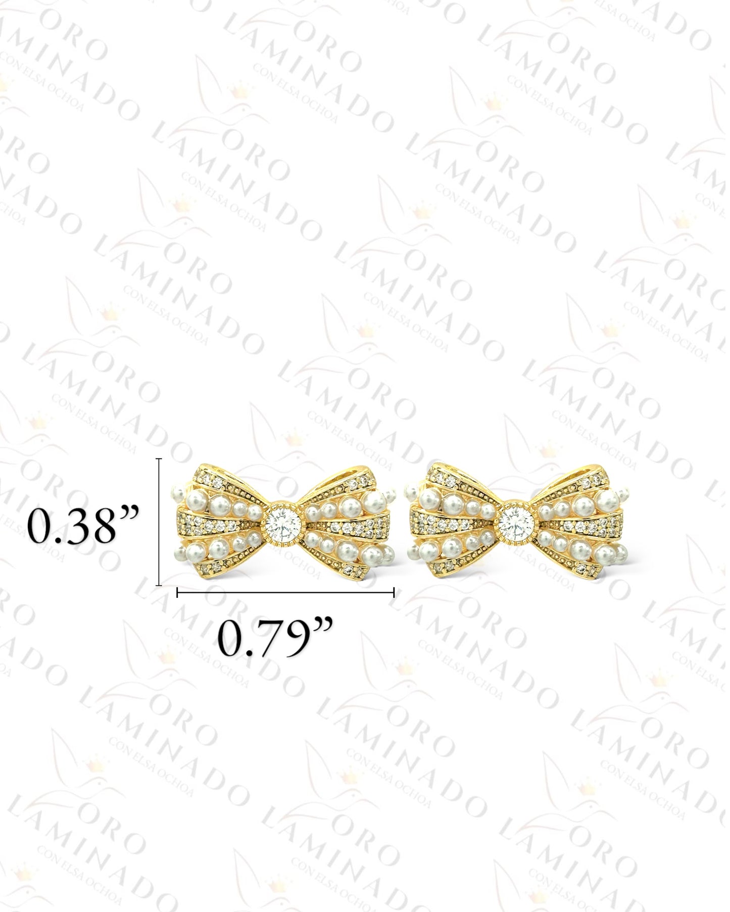 High Quality Bow and Pearls Earrings R374