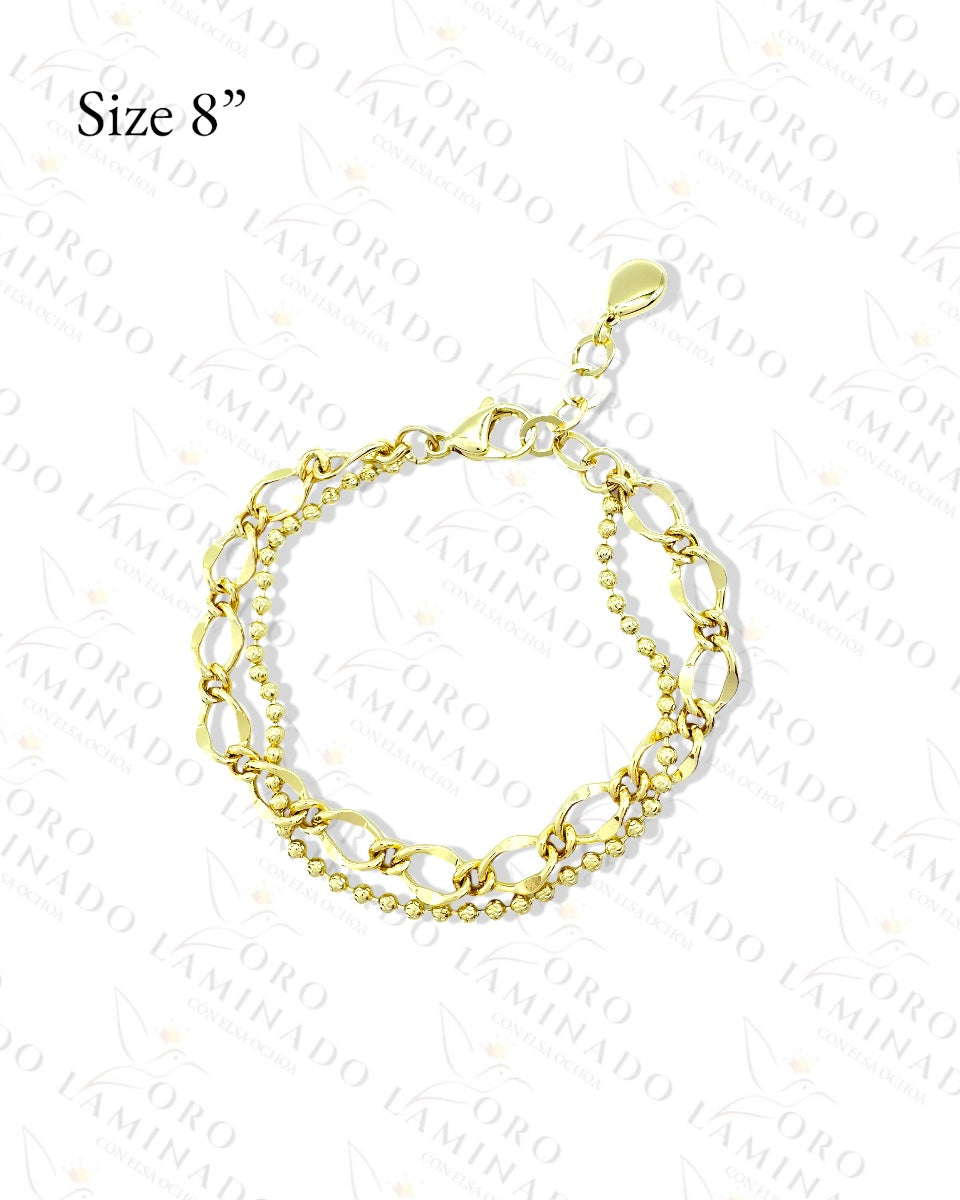 High Quality Double Chain Gold Bracelet G368