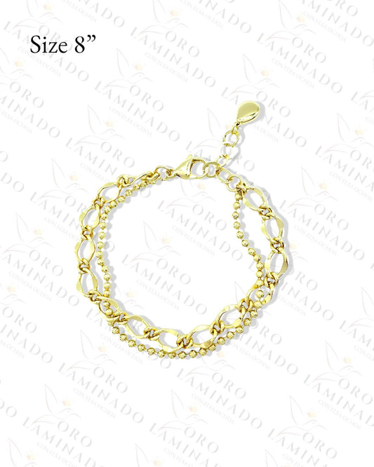 High Quality Double Chain Gold Bracelet G368