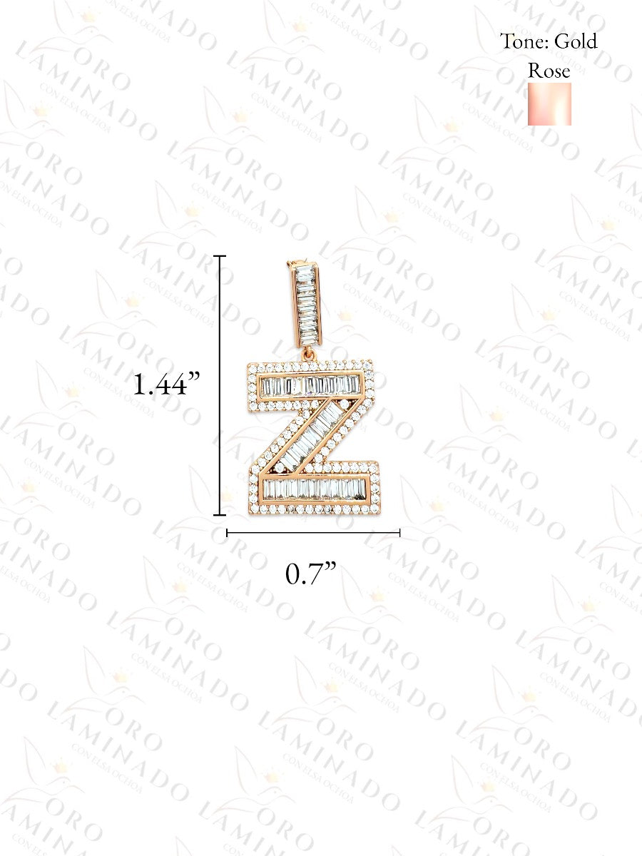 High Quality Letter Z Glass Necklace B216