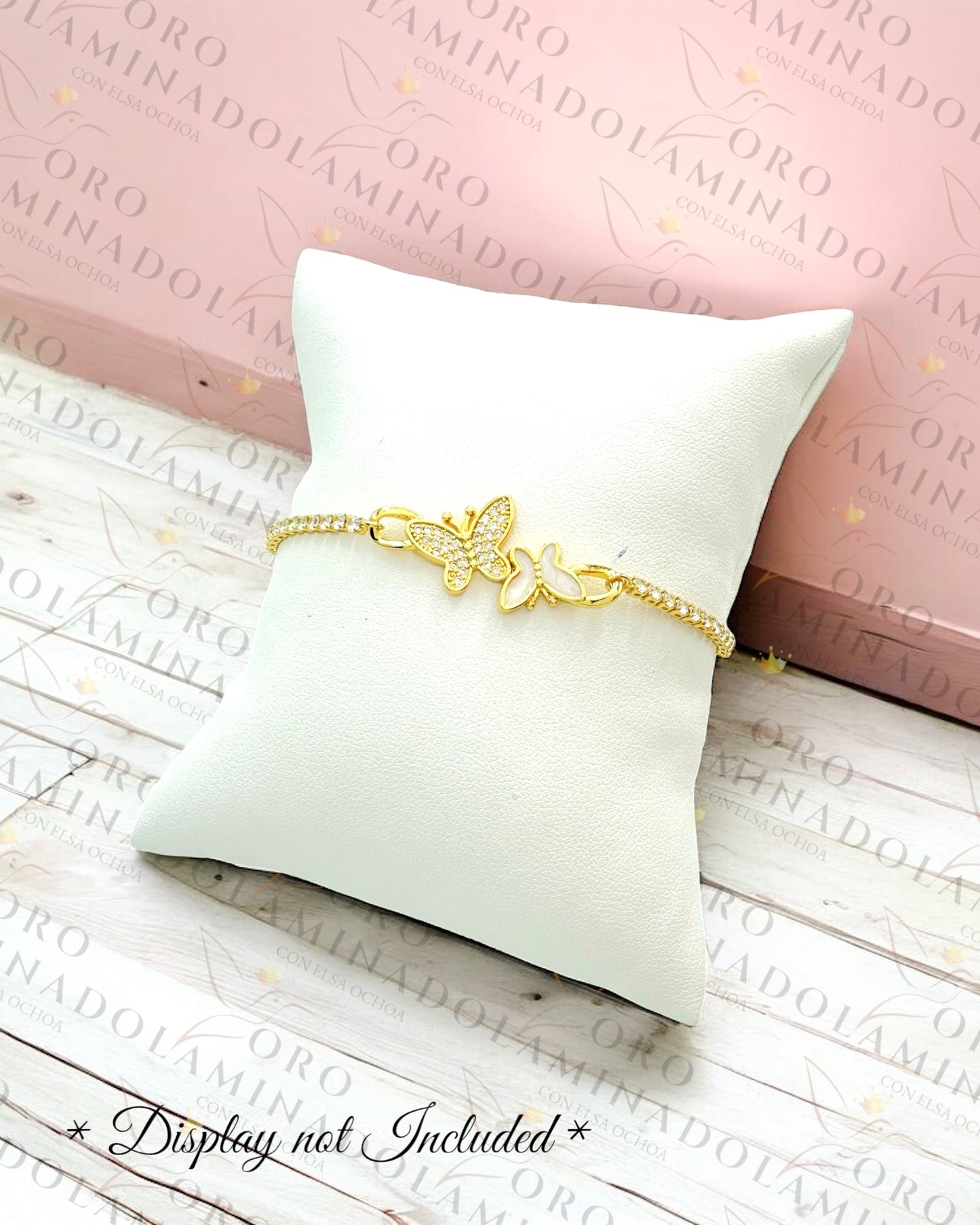 Gold Filled Sparkling Butterfly Adjustable Bracelet G108