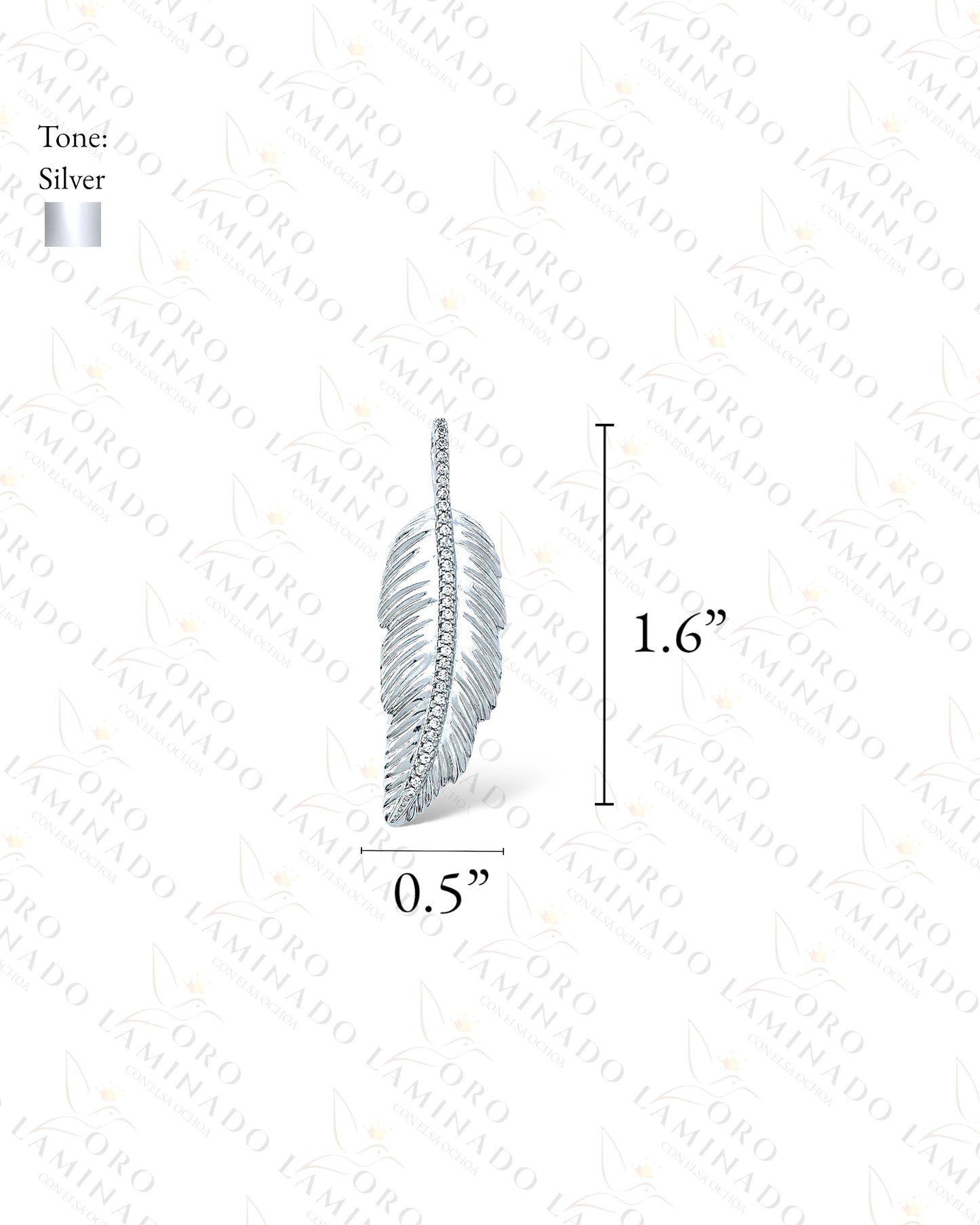 Silver Feather Pendant Y458